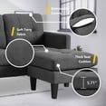 thumbnail image 3 of Magic Union Convertible Sectional Couch Sofa with Chaise, L-Shaped Sofa, Grey, 3 of 6