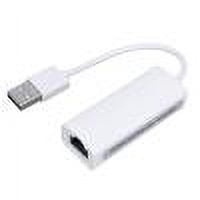 Adaptador de red 100 Mbps Tarjeta con cable USB 2.0 para Macbook Wii Tablet (Blanco)