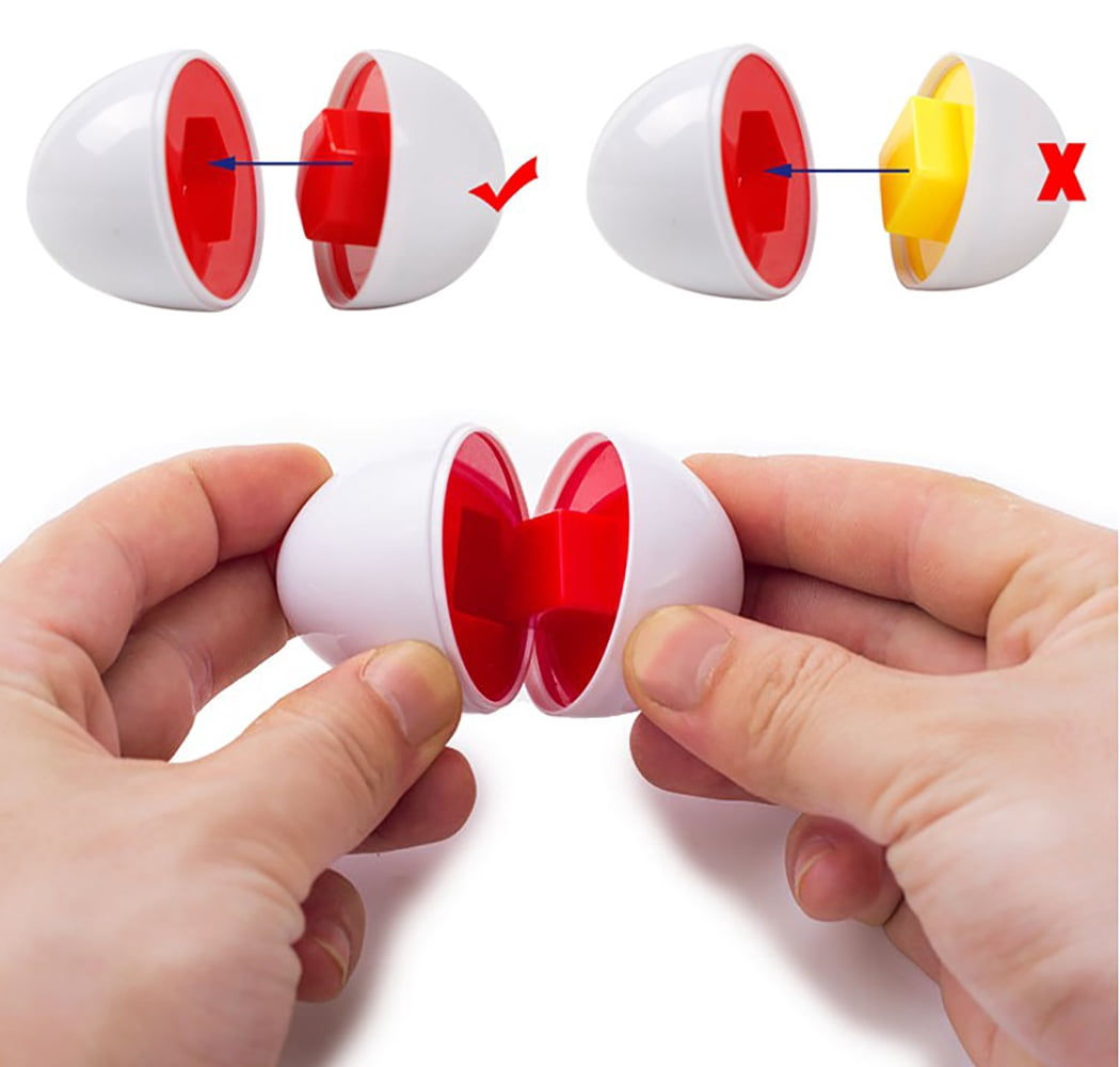 Board No More! Educational Matching Shape And Color Eggs Game