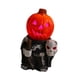thumbnail image 4 of Estatua de caballero calabaza, decoración de Halloween con luces LED, artesanía fina 14 cm x 9 cm x 6 cm, 4 of 9