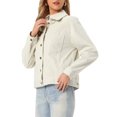 thumbnail image 4 of INSPIRE CHIC Corduroy Jacket for Women Casual Long Sleeve Fall Outerwear Button Down Shacket Jackets S Apricot, 4 of 6