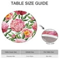 thumbnail image 6 of Round Fitted Tablecloth with Elastic Edges Fits 36"-44" Round Tables Pioneer Colorful Floral Waterproof Table Cover Washable Indoor and Outdoor for Party Kitchen Dinner Banquet Patio Picnic, 6 of 7