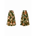 thumbnail image 2 of Floral Maxi Skirt for Women Summer Tiered Elastic High Waisted Skirts A-Line Flowy Swing Long Skirts Green S, 2 of 9