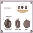 thumbnail image 2 of 1 caja de 40 amuletos de granos de café de imitación de comida, pequeños amuletos de resina con forma de coco marrón., 2 of 6