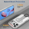 thumbnail image 2 of for iPhone 14 Plus Magnetic PU Leather TPU Case Stand Bracket Ring Hand Strap, Compatible with MagSafe, Luxury Shockproof Slim Translucent Frosted Phone Case for iPhone 14 Plus, Gray, 2 of 10