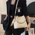 thumbnail image 5 of Bolso de cubo de gran capacidad, bolso de PU, bolso de mensajero de moda, bolso de hombro de viaje de ocio de nicho, 5 of 5