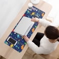 thumbnail image 3 of Long Mouse Pads for Desk,Colorful Dinosaurs Names Palms Clouds Desk Mats on Top Of Desks, Desk Mouse Pad Extra Large with 3mm Non-Slip Base and Stitched Edge for Gaming,Work,Home 31.5"x11.8", 3 of 5