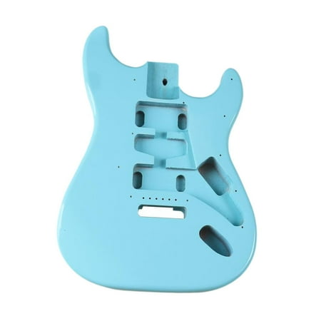 Almencla Electric Guitar Body DIY Wood Instrument Accessory Trendy Blue Guitar Barrel