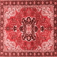 thumbnail image 1 of Ahgly Company Indoor Square Medallion Red Traditional Area Rugs, 7' Square, 1 of 4