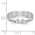 thumbnail image 5 of 925 Sterling Silver Beveled Edge 6mm Brushed Fancy Band Ring Size 13.5 -  Jewelry Gift for Mom, 5 of 6
