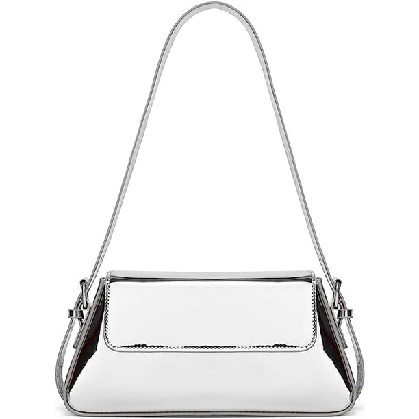 Bolso Hobo Shoowyees Evening Y2K Shiny Silver para mujer