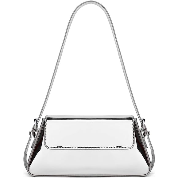 Bolso Hobo Shoowyees Evening Y2K Shiny Silver para mujer