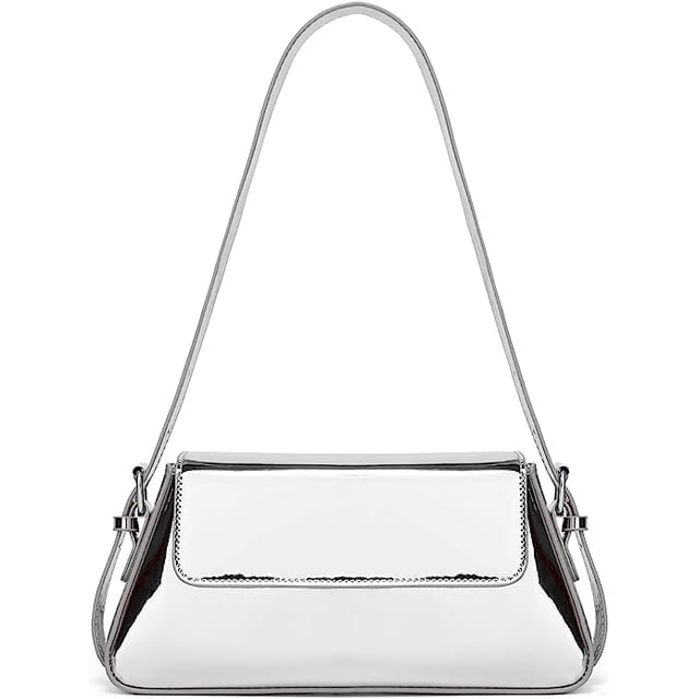 Bolso Hobo Shoowyees Evening Y2K Shiny Silver para mujer