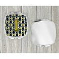 thumbnail image 4 of Letter I Football Blue and Gold Compact Mirror CJ1074-ISCM, 4 of 4