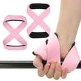 thumbnail image 3 of Uxcell Figure Lifting Strap, Weightlifting Wrist Wraps Dead Lift Padded Grips for Fitness Power Strength Training Light Pink Large, 3 of 7