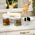 thumbnail image 6 of 4 Pack Qtip Holder Dispenser Village House in Forest Clear Plastic Storage Apothecary Jars for Cotton Swabs Balls Pads Floss, 6 of 7