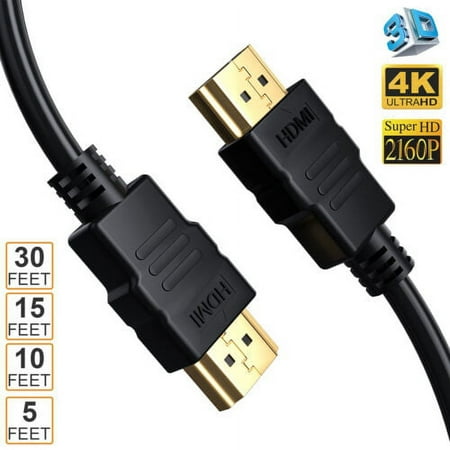 Ocentree HDMI Cable 1.4 4K 3D HDTV PC Xbox ONE PS4 High Speed Plug 30 FEET