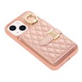 thumbnail image 5 of Case for iPhone 13 6.1 inch, Detachable Crossbody Strap & Lanyard Wallet Case with Card Slots, 360° Stand Ring Kickstand Flip PU Leather Protective Cover for iPhone 13, Rosegold, 5 of 9
