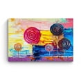 thumbnail image 3 of Startonight Canvas Wall Art Colored Lollipops Abstract Painting Framed 32" x 48", 3 of 6