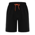 thumbnail image 4 of HONVEIO Shorts Men Men Casual Fashion Solid Shorts with Pockets Elastic Waist Beach Pants Mens Short Shorts Black 2XL, 4 of 5