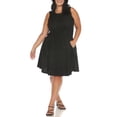 thumbnail image 2 of White Mark Robe Évasée en Tweed pour Femmes Grande Taille, 2 of 6