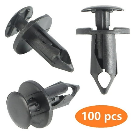 Plastic Clips Push Type Rivet Retainer Fastener Bumper Pin for 8mm 0.31in Holes (100pcs)