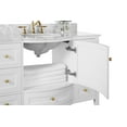 thumbnail image 6 of Ancerre Designs Lauren 48" Wood Bathroom Vanity Set with Gold Hardware in White, 6 of 6