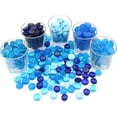 thumbnail image 4 of Koltose by Mash - Flat Glass Marbles, Blue Mix Accent Gems, Decorative Vase Filler Stones, 5 lbs, 4 of 7