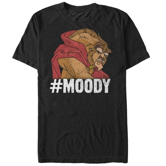 Men's Beauty and the Beast #Moody Graphic Tee Black Small