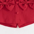 thumbnail image 5 of Gamivast 2 Piece Sets for Girls Outfits Bow Front Ruffle Sleeve Crop Cami Tops Skorts Shorts Sets Fashion Summer Two Piece Sets Red12 Months Vestidos De Verano Para Niña, 5 of 7