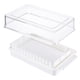 thumbnail image 3 of Injueey de mantequilla con tapa Caja de almacenamiento para rebanar a prueba de polvo Plástico transparente Queso Caja de mantenimiento fresco Organizadores de utensilios de cocina Injueey HA004913-00, 3 of 6