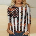 thumbnail image 2 of Dyegold Plus Womens Tops Dressy Casual Crewneck Short Sleeve Women's Shirts and Blouses 4th of July Butterfly Print T-Shirts for Women Trendy Patriotic Graphic Tunic Top Summer Beach, 2 of 5