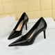 thumbnail image 3 of Nuevo estilo, tacones altos sexis finos para banquetes para mujer, tacones puntiagudos de metal, bombas súper clásicas, zapatos de novia altos de lujo para boda para mujer, 3 of 5