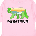 thumbnail image 4 of Inktastic Montana Lake and Trees in Bear Silhouette Boys or Girls Long Sleeve Toddler T-Shirt, 4 of 5