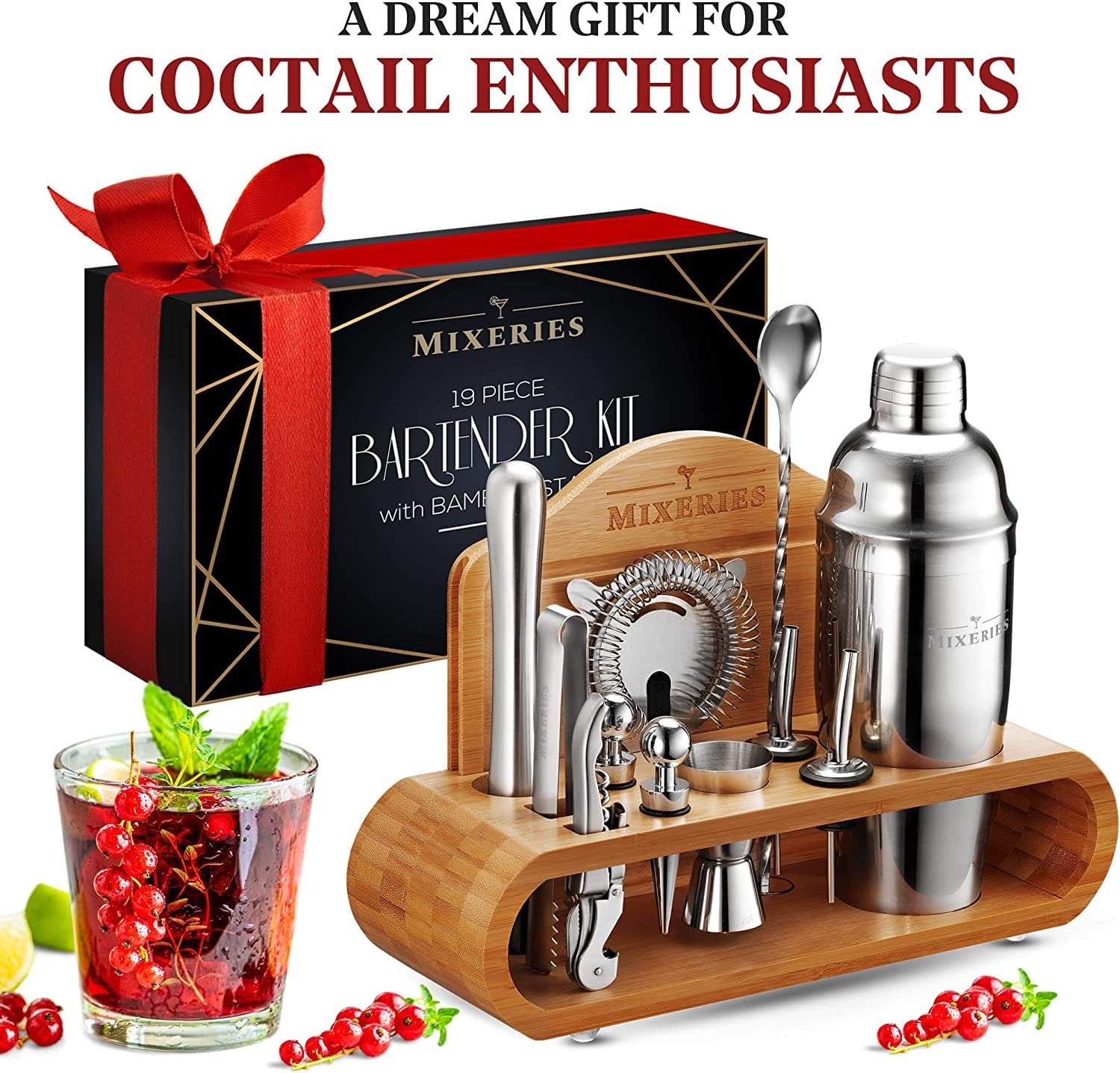 Travel Mixology Bartender Kit, 24 Pieces Deluxe Ghana