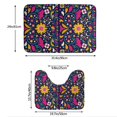thumbnail image 3 of Honeii Cinco De Mayo Floral Pattern Bathroom Anti-Skid Pad Bathroom Mat Vintage Seamless Pattern Not-Slip Toilet Rug Set, 3 of 6