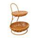 thumbnail image 2 of Cesta de frutas tejida a mano, cesta de almacenamiento de alimentos, decoración, cesta de comidas sencilla Dos capas, 2 of 9
