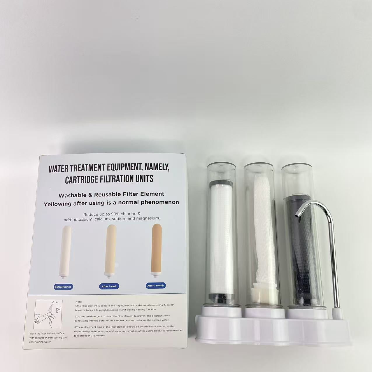 VexuFil Water treatment equipment, namely, cartridge filtration units, High Capacity Under Sink 5-Stage Reverse Osmosis Water Filter, Drinking System, Brushed Nickel Faucet