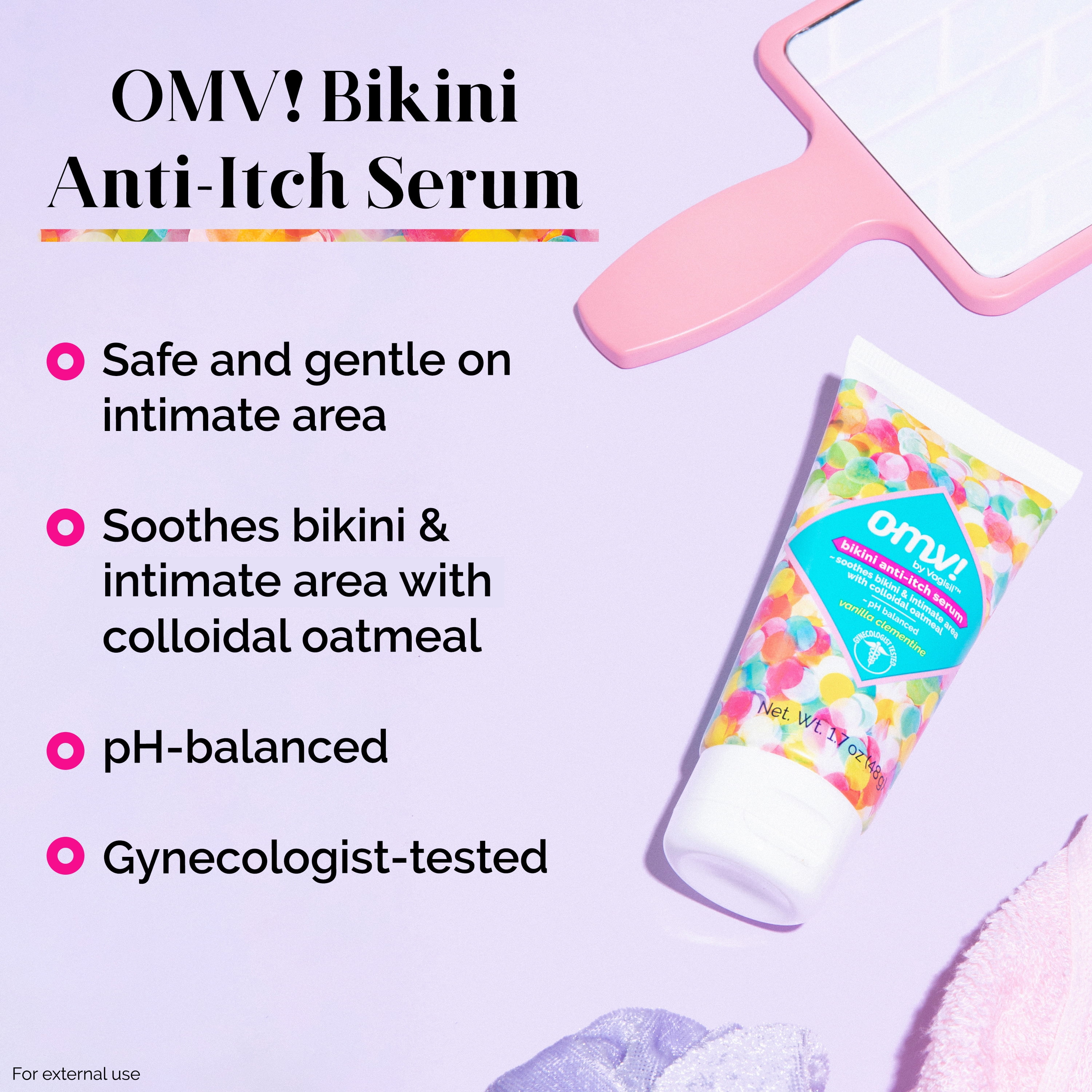 OMV by Vagisil Bikini Boss Rescue Cream, Vanilla Clementine Scent, 1.7 oz.