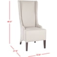 thumbnail image 4 of SAFAVIEH Becall Transitional Linen Solid Dining Parsons Chair, Taupe, 4 of 14