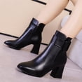 thumbnail image 5 of Wowcloth Pointed Toe Boots for Women – Convenient Inner Zipper & Block Heel Design for Chic Everyday Wear, 5 of 9
