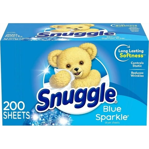Snuggle Fabric Softener Dryer Sheets, Blue Sparkle, 200 Count