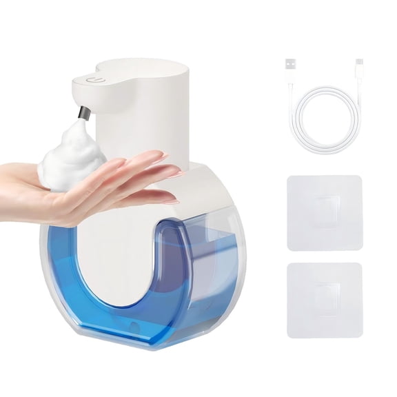 Touchless Foaming Soap Dispenser, Rechargeable Automatic Hand Soap Dispenser, 15oz/420ml with 4-Level Adjustable Output, Wall Mount for Kitchen, Bathroom, Dishwashing & Hand Wash