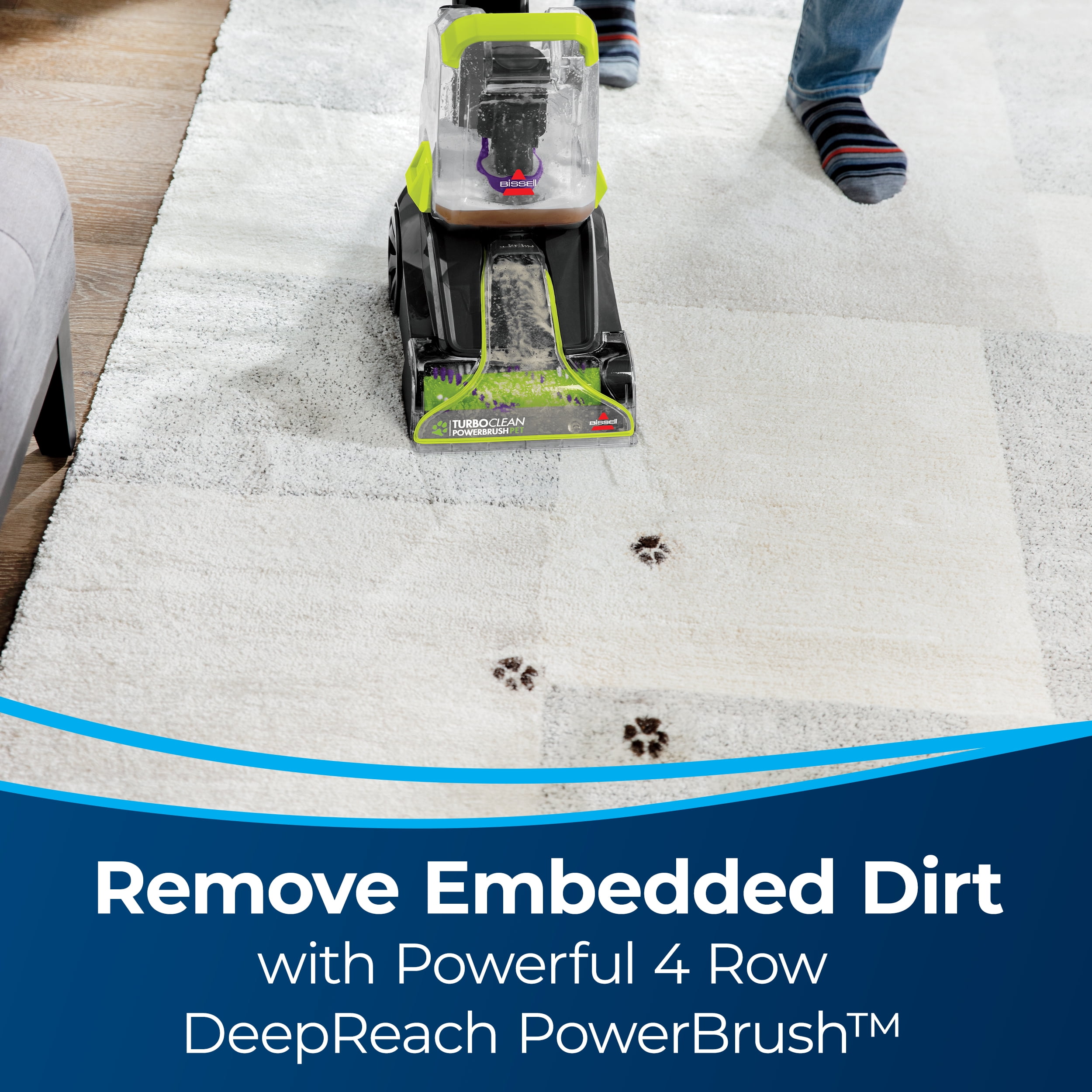 BISSELL  TurboClean PowerBrush Carpet Cleaner DeepReach PowerBrush Roll and Two-Tank Technology