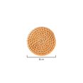 thumbnail image 1 of Natural Rattan Coasters Woven Cup Pad Tea Drink Mat Kitchen Insulation K, 1 of 8