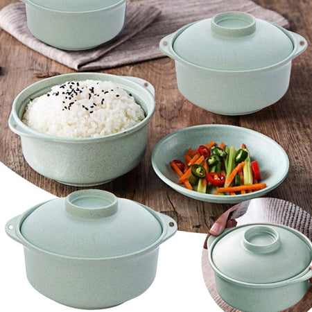 

Syinda Green Instant Noodle Bowl Cereal Bowl Soup Bowl With Lid For Noodles Student Soup Bowl Tableware With Lid
