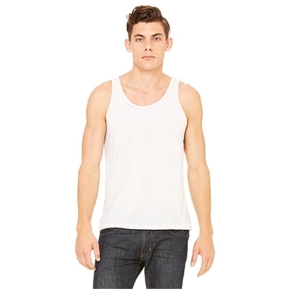 3480 Unisex Jersey Tank - Oatmeal Triblend, Medium