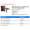 thumbnail image 2 of Rear Brake Shoe Set - Compatible with 2009 - 2012 Hyundai Elantra 2010 2011, 2 of 2