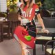 thumbnail image 3 of Balery Sushi Vestidos sueltos de manga corta para mujer, vestidos de verano 2025, vestidos casuales de corte A con vuelo., 3 of 6