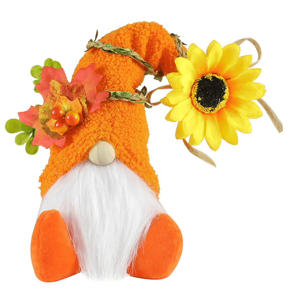 Sunflower Gnome Plush, Spring Summer Gnomes Holiday Ornaments, Gift Handmade Shelf Tiered Tray Decorations C